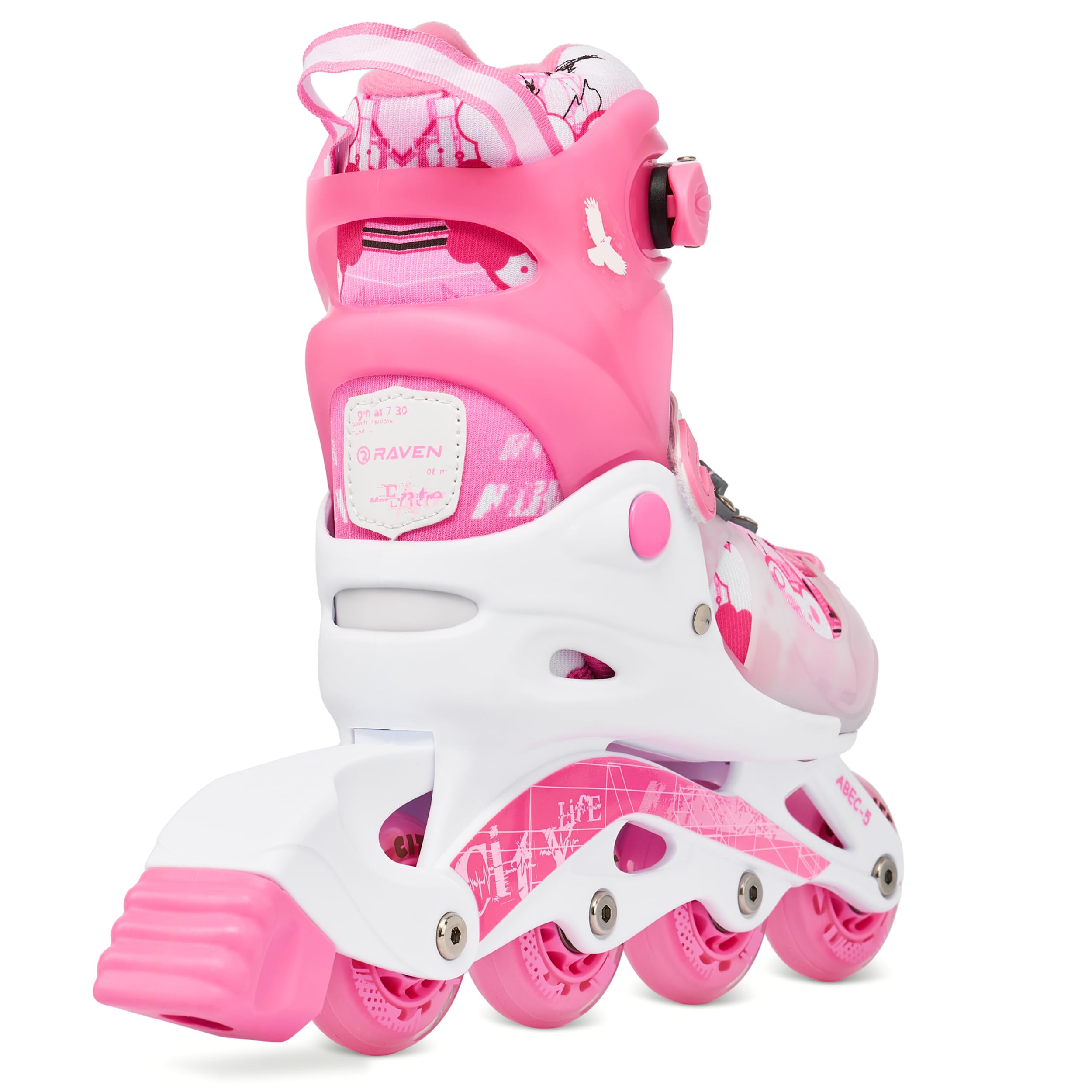 Pattini in linea 3in1 per bambini Triskates/Rollskates Raven Princess