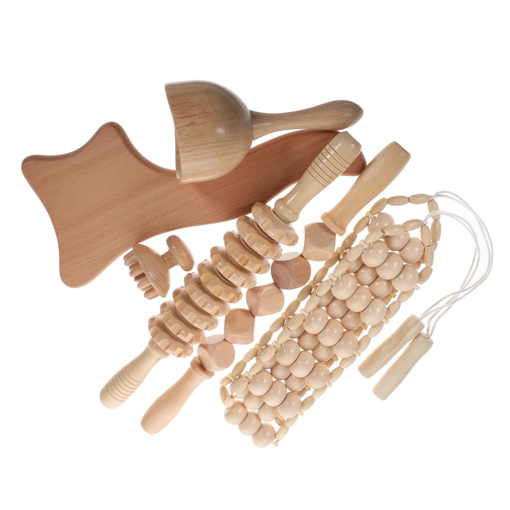 Kit per Massaggio Legno Terapia 6 Pezzi in Legno, Strumenti