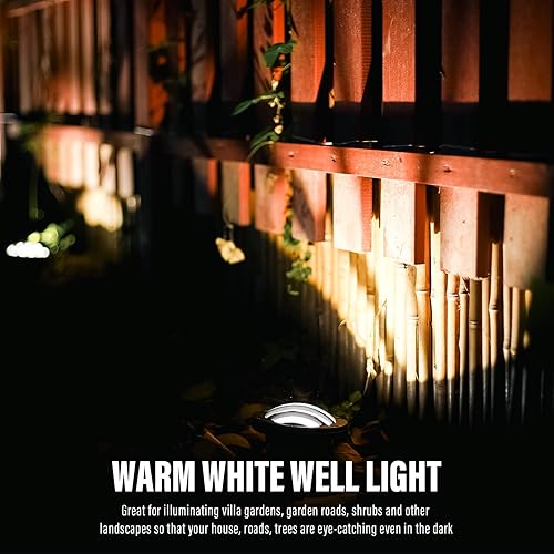 Miniatura 7 de Malibu Well Light - Luces LED de bajo voltaje para paisaje, 200 lúmenes, 2800 K, luz blanca cálida, focos para entrada, camino, cubierta, jardín,