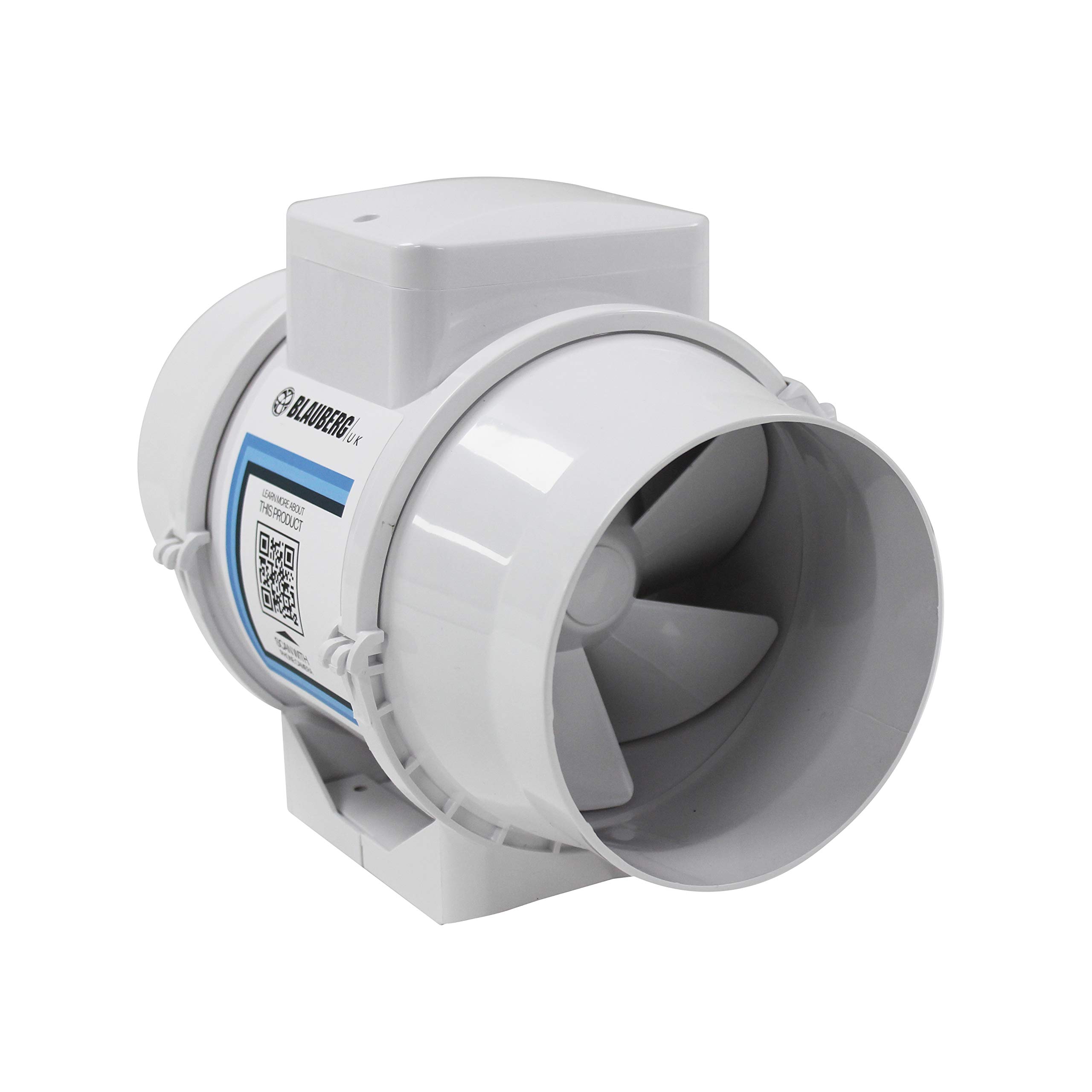 Buy 125 mm Silent Inline Toilet Ventilator Powerful Ventilation Damp Control 125mm In Line