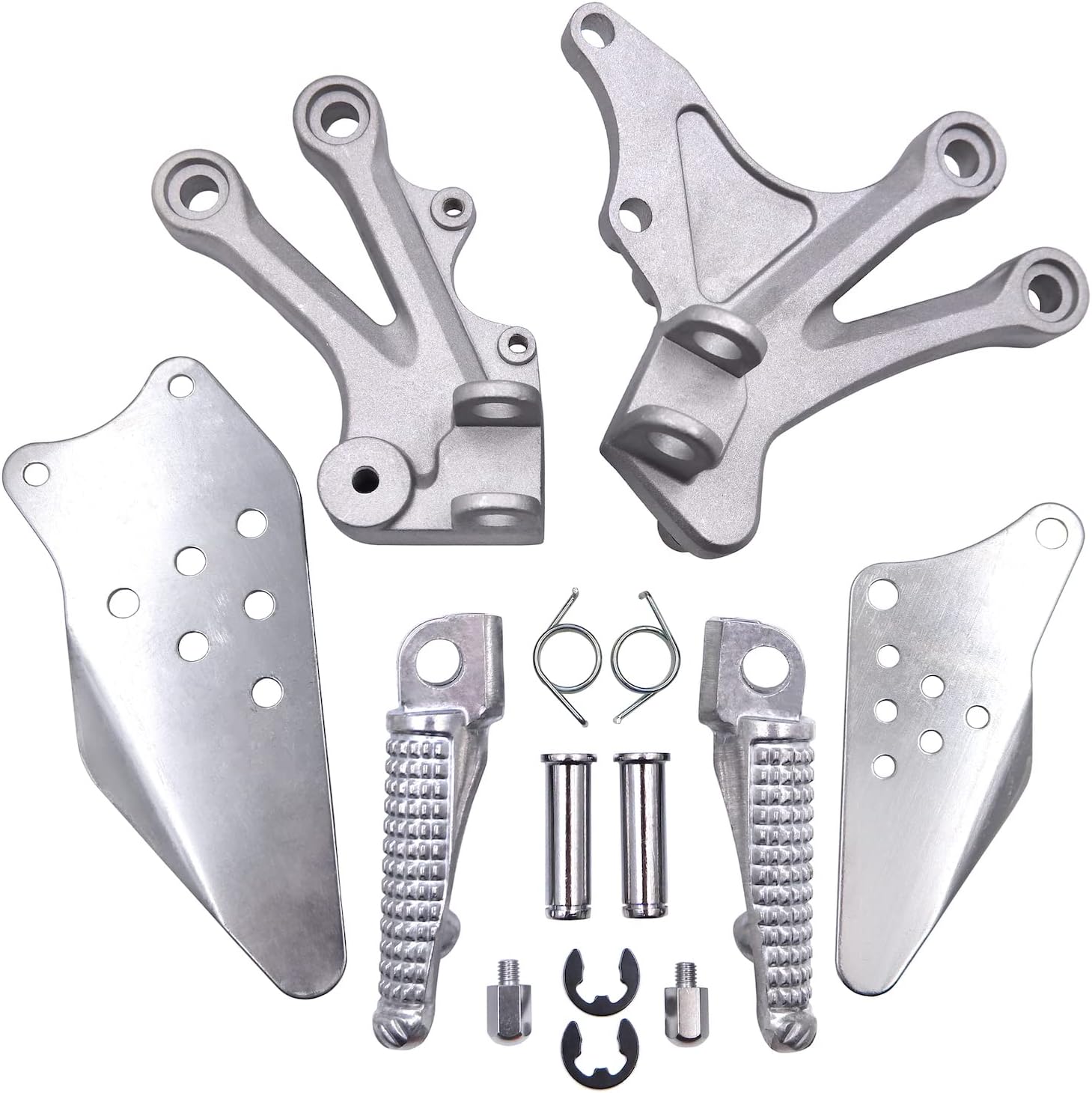 HTTMT MT390036 SILVER FRONT RIDER FOOT REST PEG BRACKET