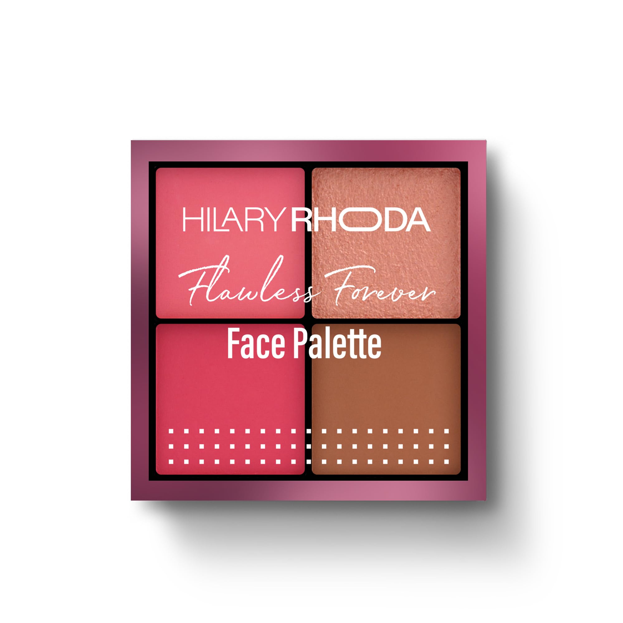Hilary Rhoda Flawless Forever Face Palette | Highlighter, Contour & 2 Blushes | All-in-one Face Makeup Kit | Highly Pigmented & Long Lasting Face Palette | 11.2g (Medium- Shade 02)-picture-7