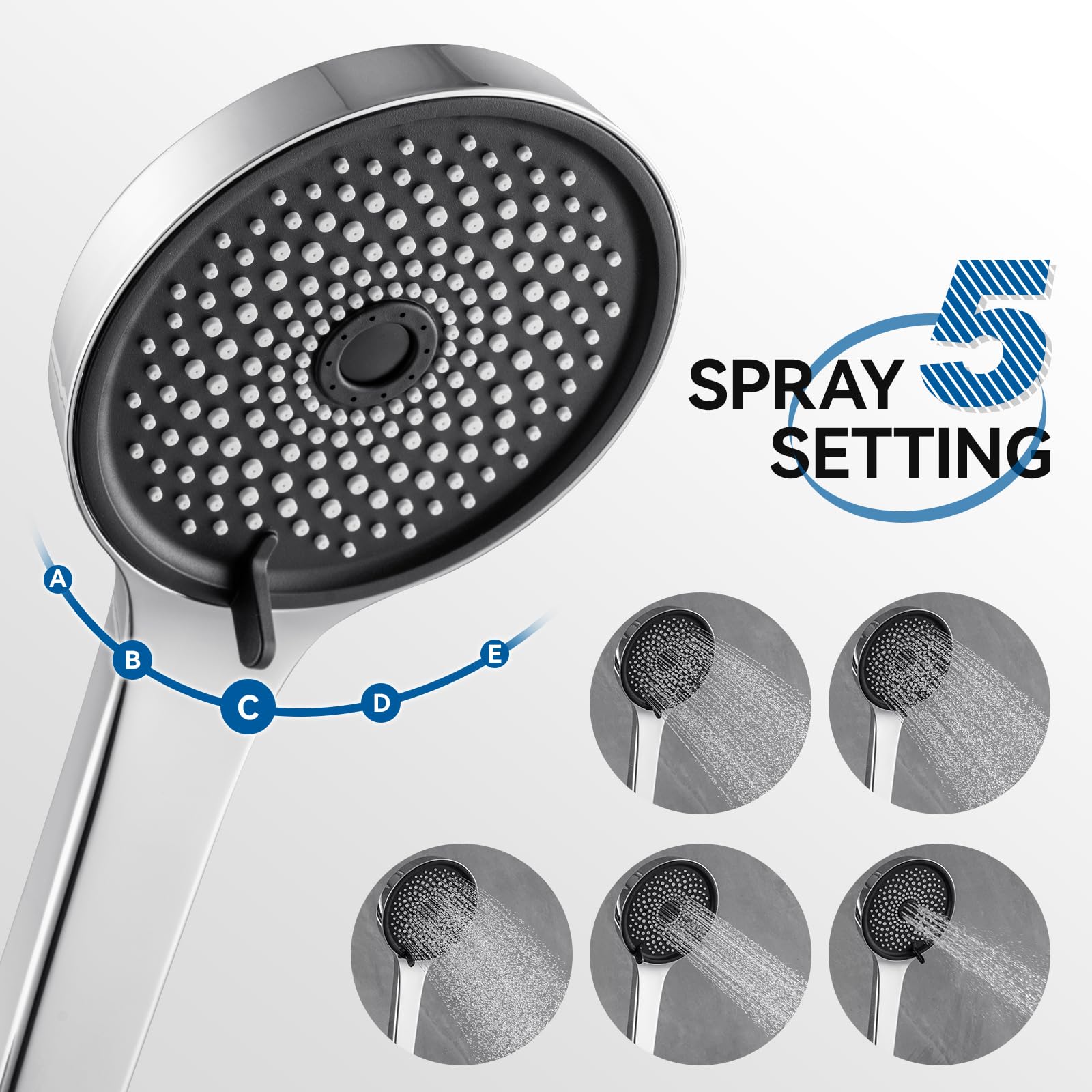 Tringle à rideau de douche à ressort en acier inoxydable sur mesure tringle de d
