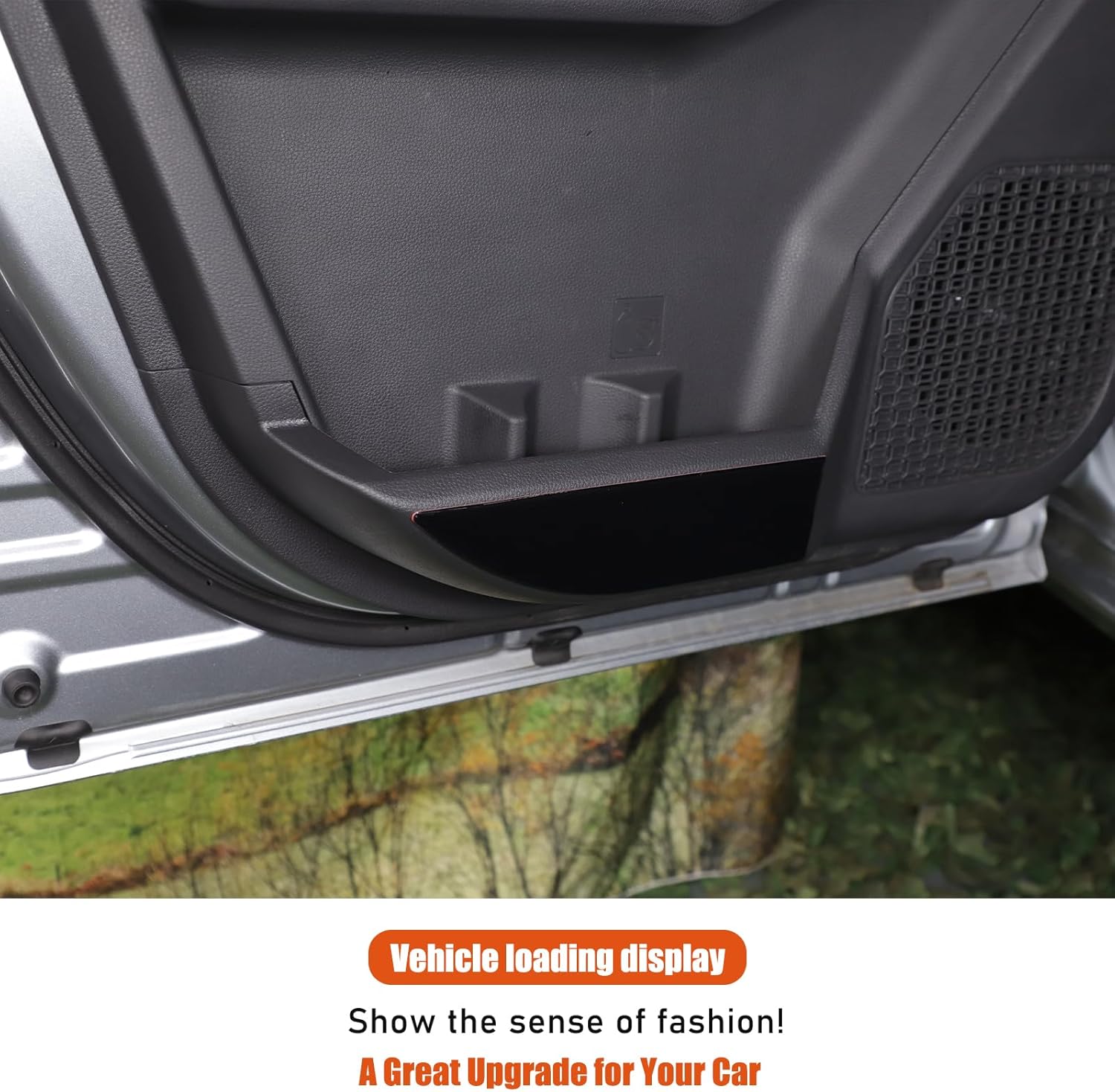 Daeiclru Car Door Anti Kick Panel Trim Cover Compatible with Toyota Tacoma 2024 2025, Rear Inner Door Anti Kick Decorative Panel Protection Accessories, 2PCS (Glossy Black)