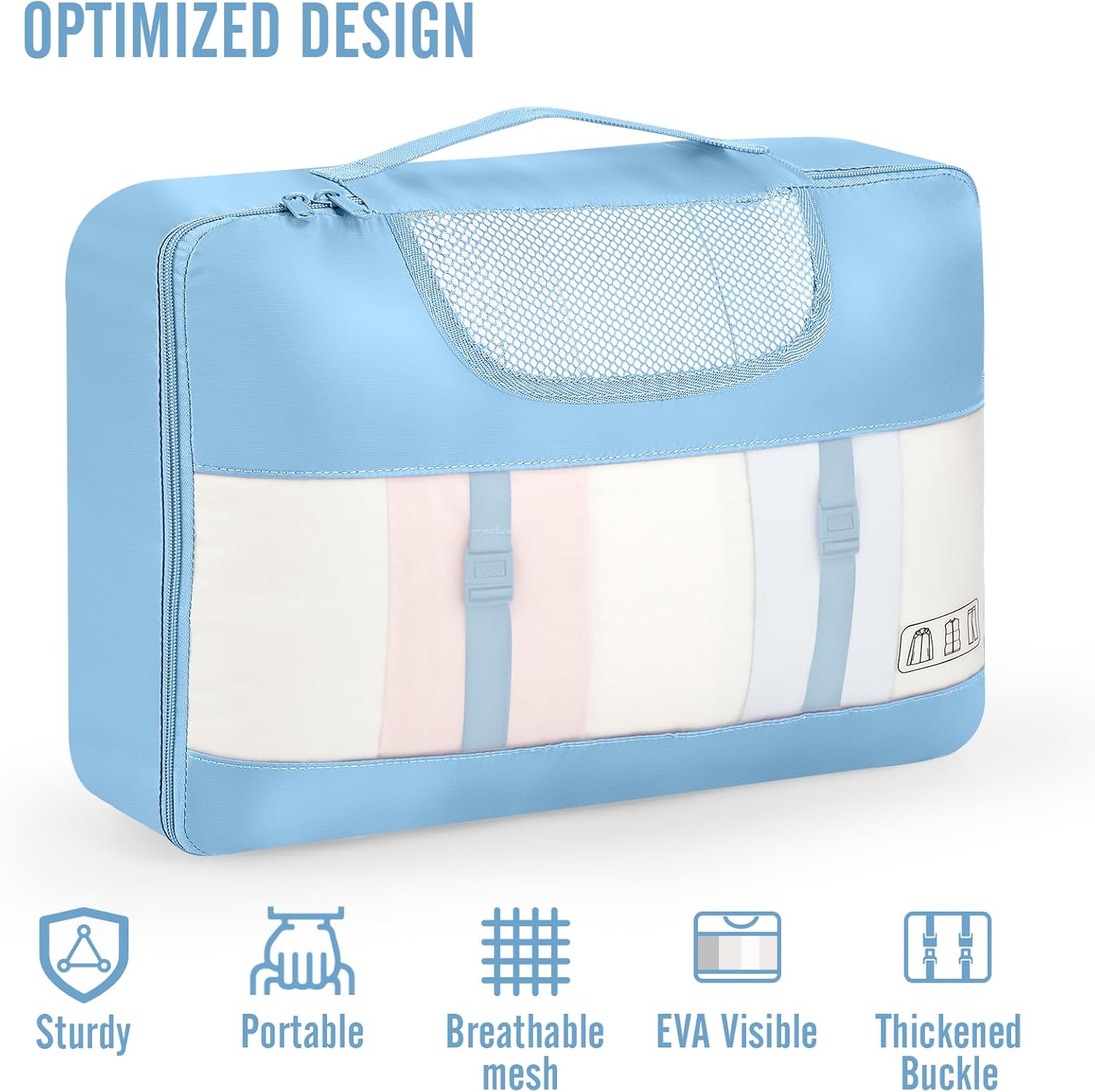 Veken 10 Set Packing Cubes for Travel Essential, Suitcase Organizer Bags in 4 Sizes, Carry-On Luggage Accessories with Large Laundry & Hanging Toiletry Bag, Must-Have for Airplane, Road Trip & Camping - Image 4