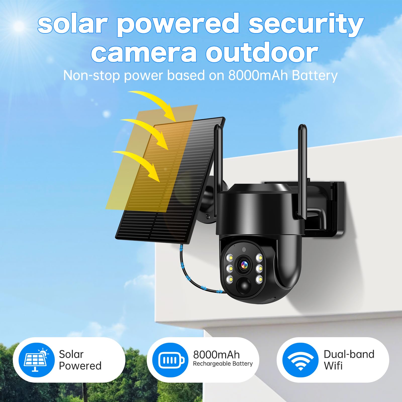 Amazon.com : Seeborder Solar Security Cameras Wireless Outdoor, 2K