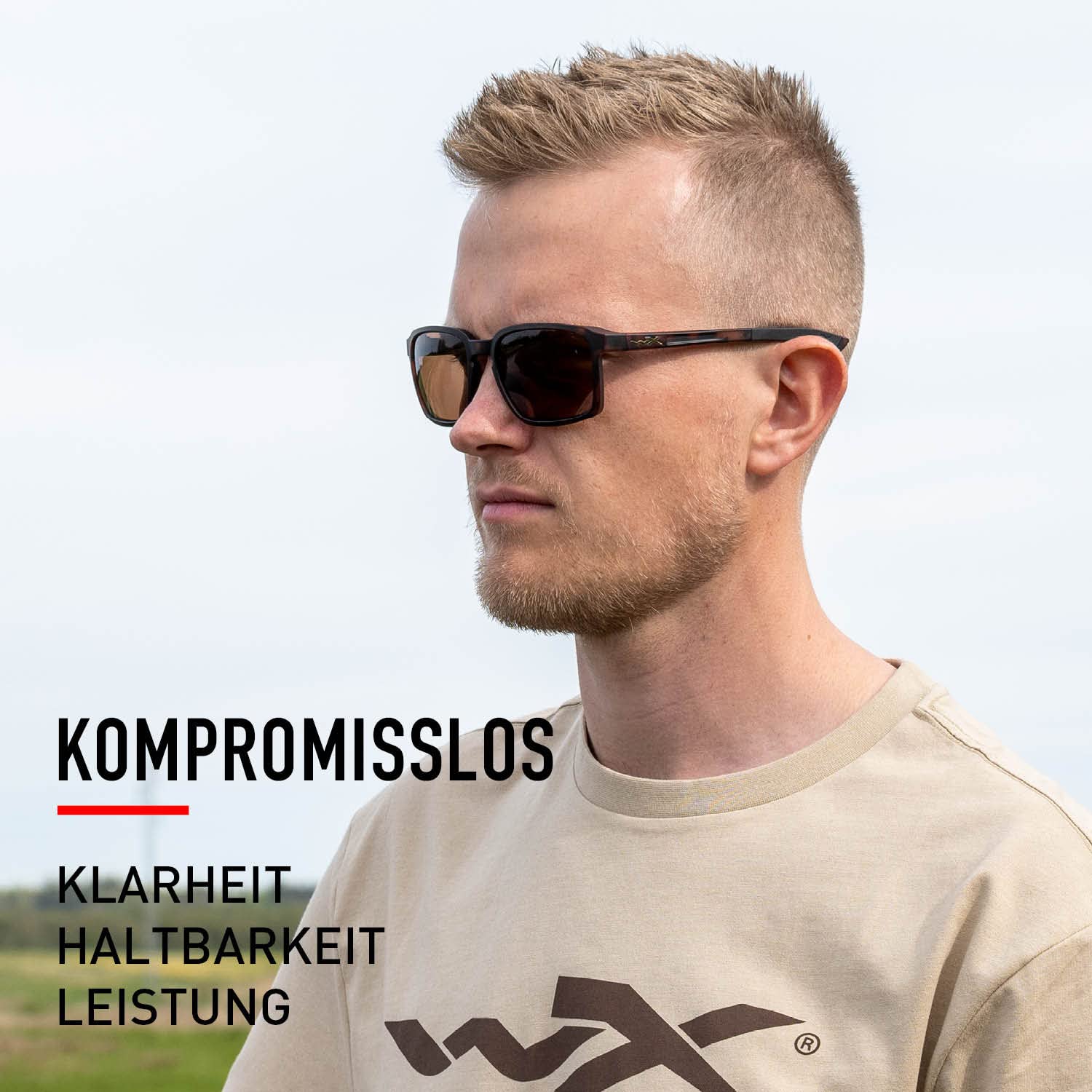 Wiley X │ WX Alfa | Sonnenbrille Herren │ Ideal bei Outdoor-Aktivitäten | Sport Fahrradbrille Laufbrille Fischen Wandern │ Sportbrille │ 100% UVA/UVB-Schutz