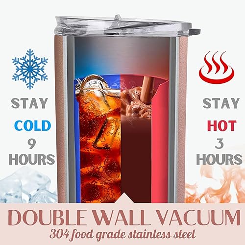 Miniatura 5 de Onebttl Cheer Coach Regalos para mujeres, ella, mujer  Cheer Coach  Vaso aislado de acero inoxidable de 20 onzas  20.0 fl oz con popote y tapa,