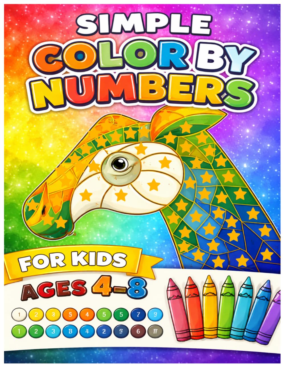 Simple Color by Numbers for Kids Ages 4–8: Cute and Easy Color by Numbers for Beginners