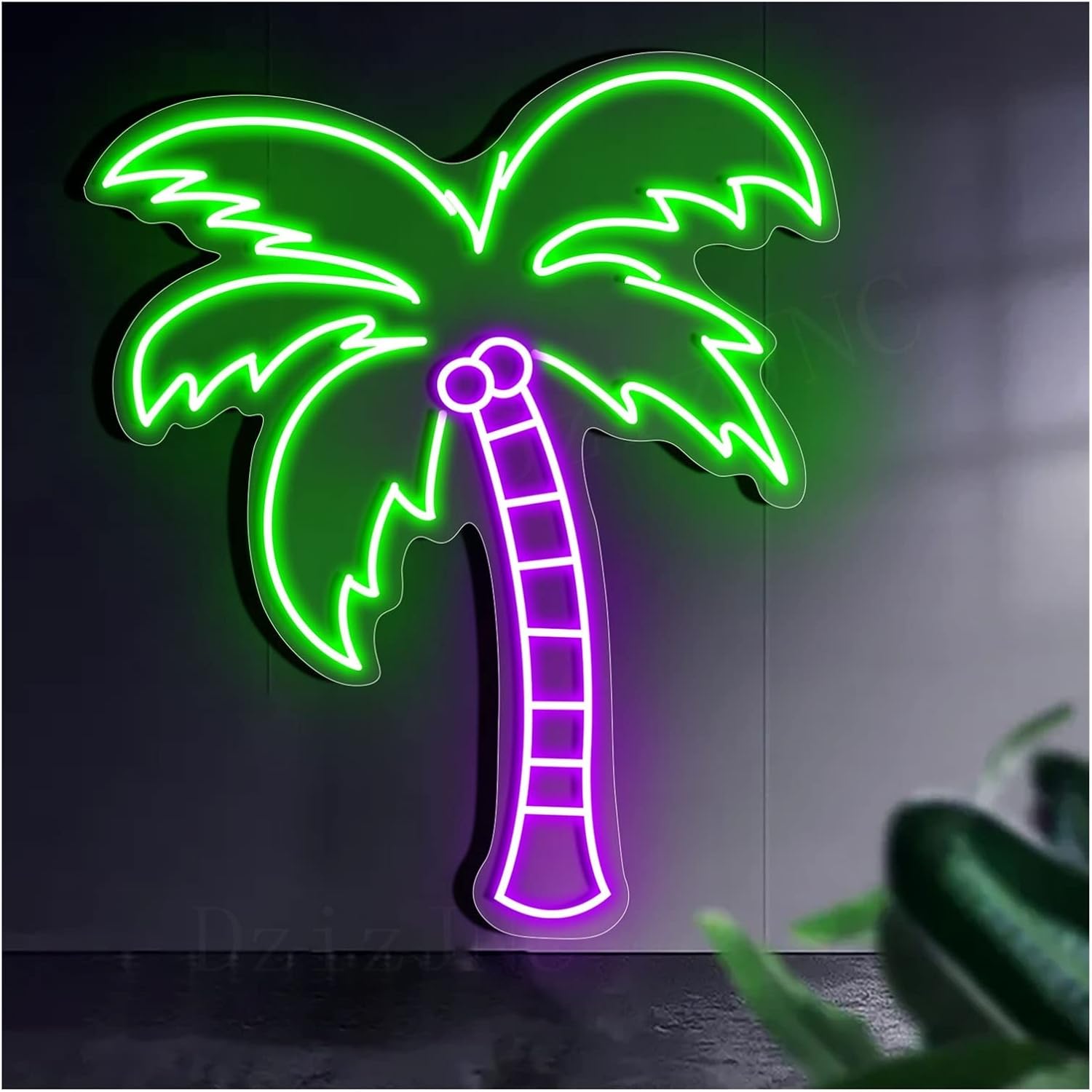 Neon Sign Lights Palm Tree,Custom Transparent Led Wall