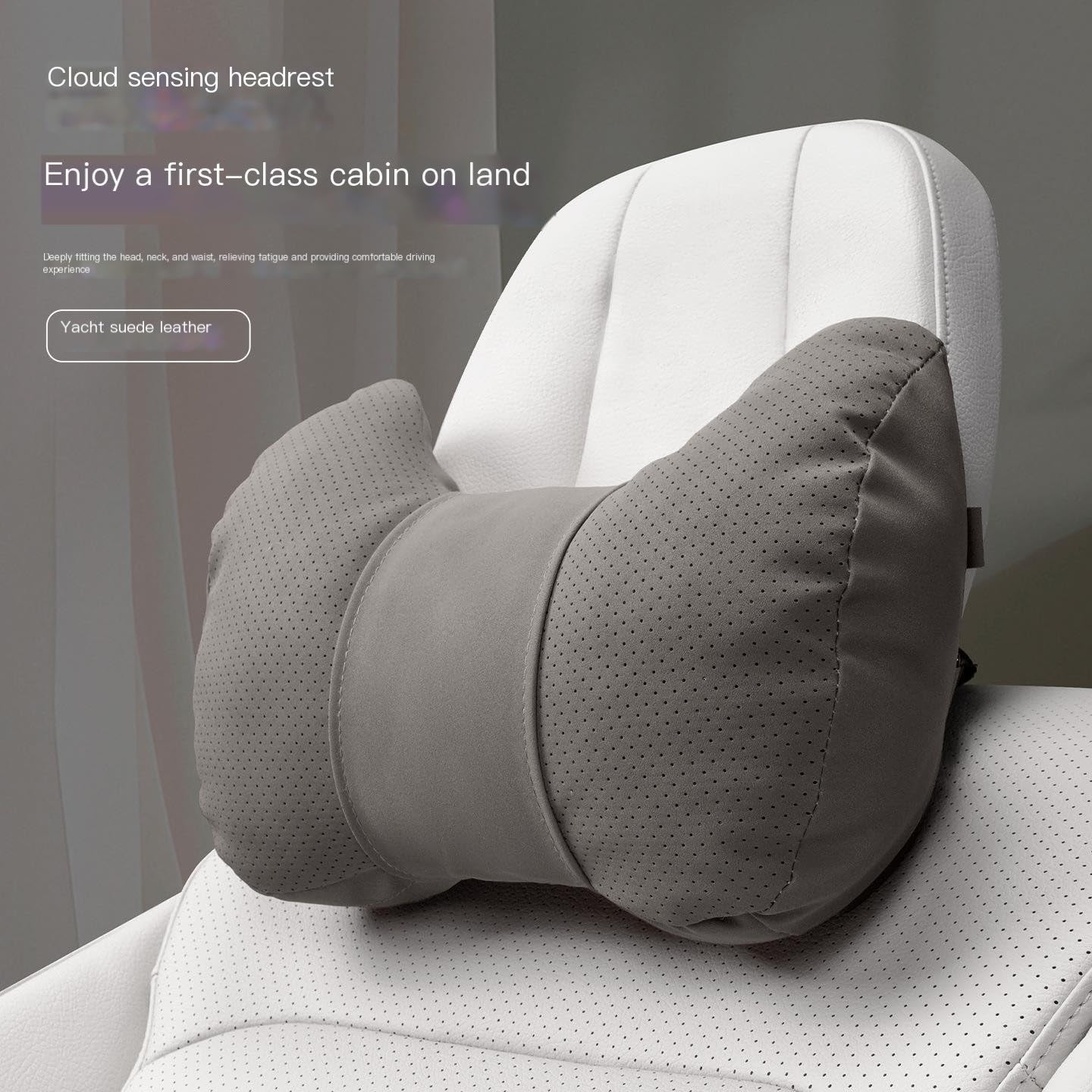 poduszka podtrzymująca szyję Poduszka zagłówkowa do samochodu z zamszu, poduszka ochronna na szyję, wysokiej jakości siedzenie, ochraniacz talię(Orange Pillow)