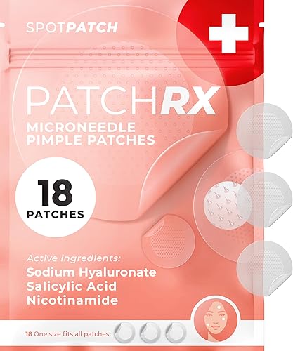PatchRX Microdart Pimple Patch (18 Pack) - Hydrocolloid Micropoint Pimple Patch, Eliminate Pimples Overnight, Microdart Pimple Patch, Micro Dart Pimple Patches - Microdart (Pack of 18)