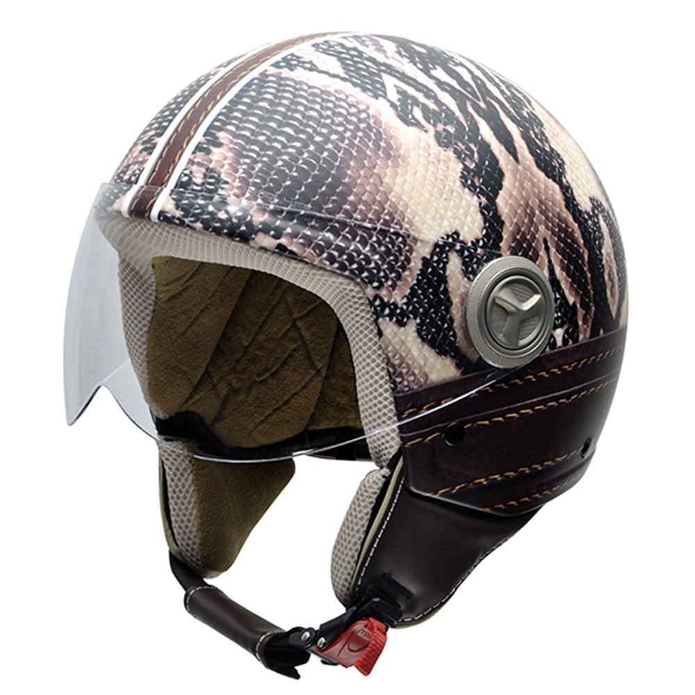 NZI 3D Vintage II Open Face Motorcycle Helmet — view 14