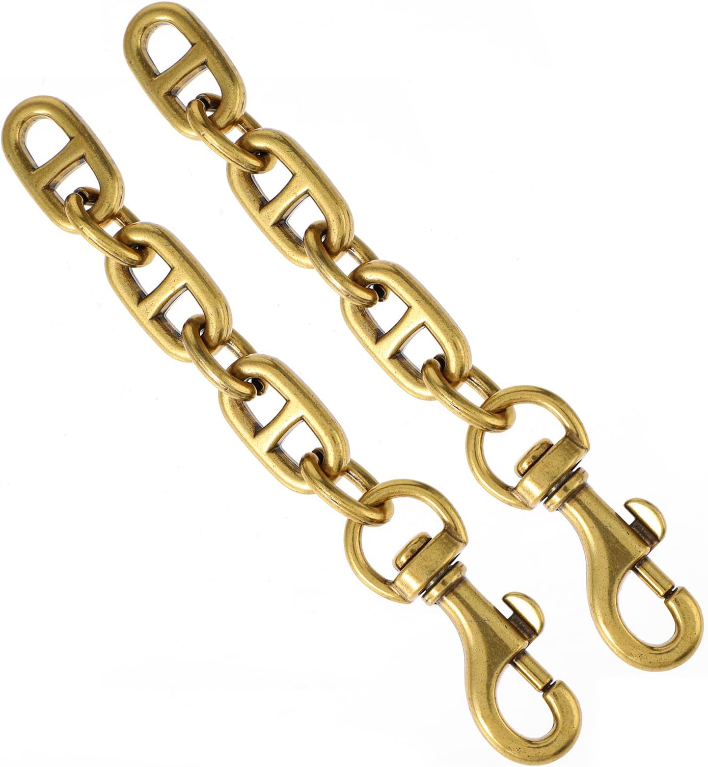 Purse Strap Extender, 2Pcs Bag Extender Chain Women Purse Strap Extender Metal Crossbody Bag Charms Replacement Short Chain Handbags Shoulder Extender Accessory (Antique Gold)