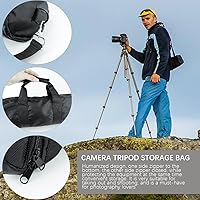 Vista 5 de Funda de trípode con correa para el hombro, funda compacta acolchada, cierre de cremallera de longitud completa para trípode, soporte de micrófono