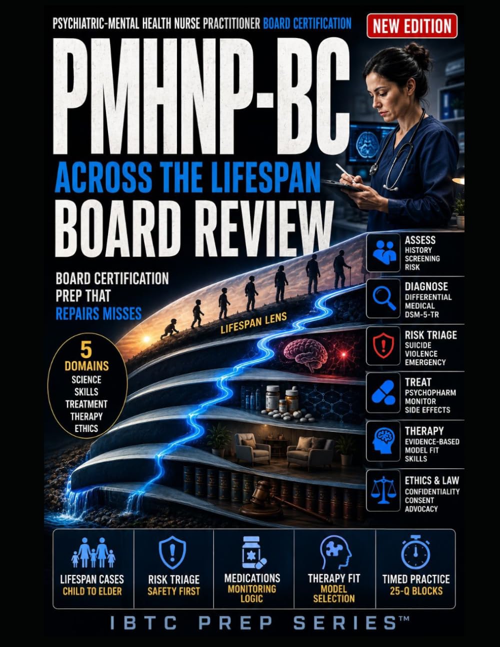 PMHNP-BC ACROSS THE LIFESPAN BOARD REVIEW: PSYCHIATRIC-MENTAL HEALTH NURSE PRACTITIONER BOARD CERTIFICATION PREP THAT REPAIRS MISSES