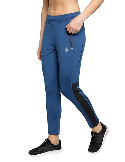 Women's Slim Fit Track Pant for Gym, Yoga, Training, Sports, Running and Casual wear. 2 Zipper Pockets with an Elasticated Waistband with Drawstring with Rapid Dry Technology