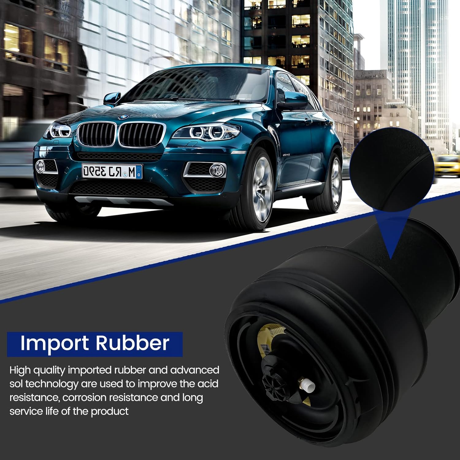 Air Spring Suspension Bags Replacement Rear Compatible with BMW X5 F15 2013-2020, X6 F16 2014-2021, OEM Replace Part Number 37126795013 37126795014