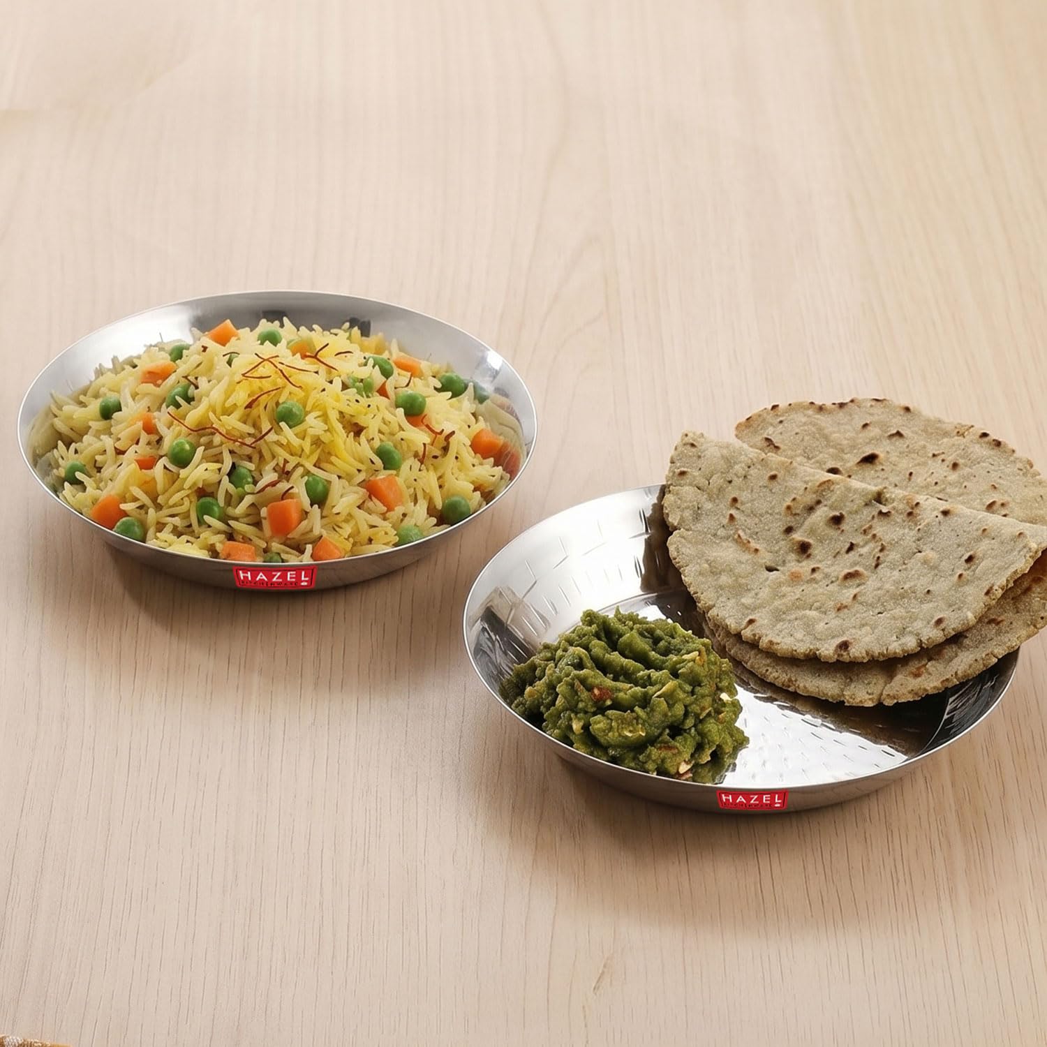 HAZEL Stainless Steel Snack Plate - Hammered Design -27