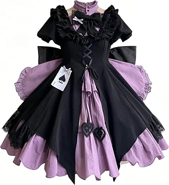 Sweet Lolita Dress Set - Kawaii Gothic Lolita Outfit for Cosplay, Birthday Party, Halloween And Anime Conventions