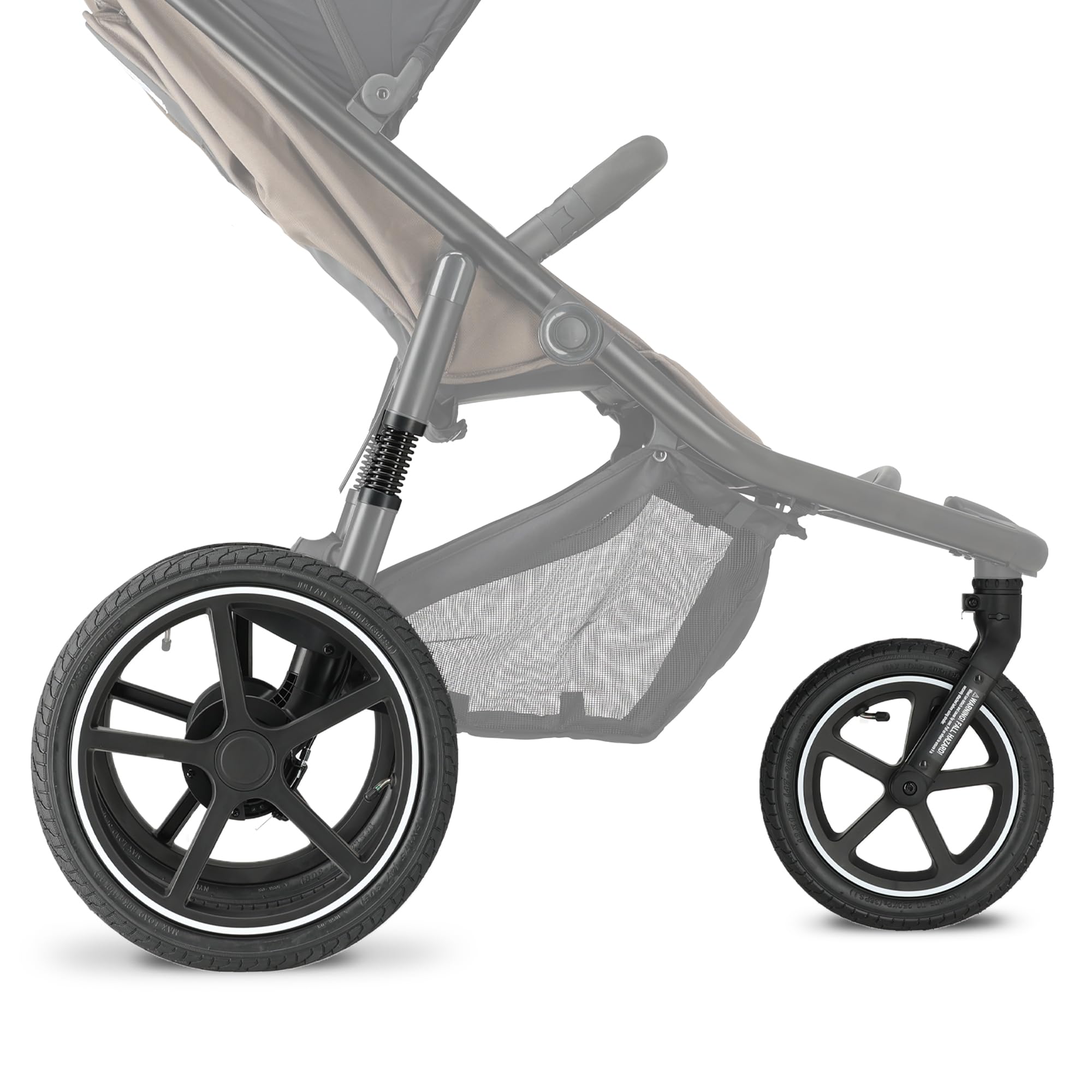 Deryan Bolt Jogger Passeggino combinato per ogni terreno – Pieghevole e portatile – Passeggino per jogging a partire dai 6 mesi (Hazel)