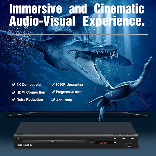 MEGATEK Region-Free DVD Player HDMI 3