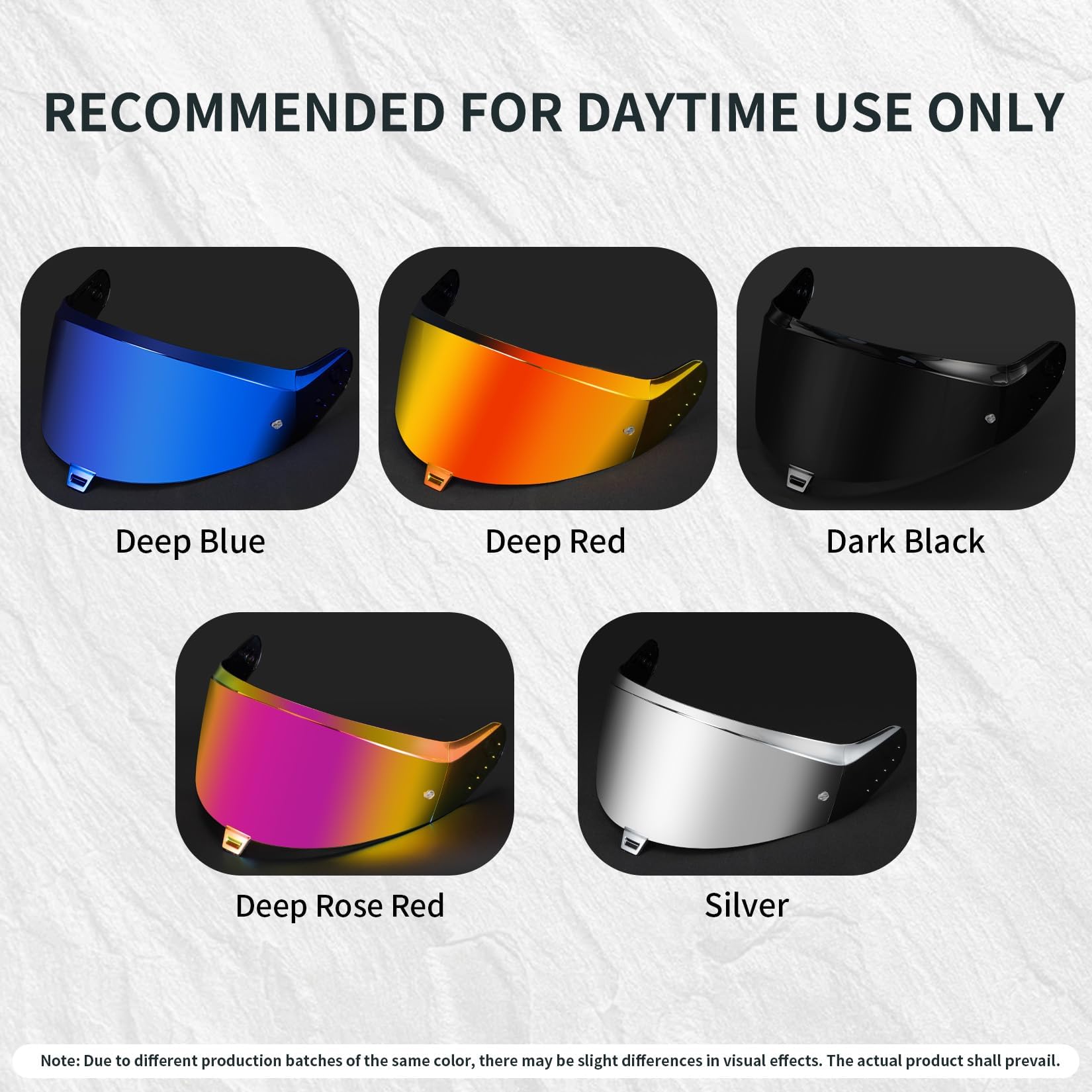 PSLER Visière de Casque pour shark skwal i3 ridill 2 d-skwal 3 Visière Teintée Casque de Moto Accessoires de Remplacement(Rouge Doré Profond)