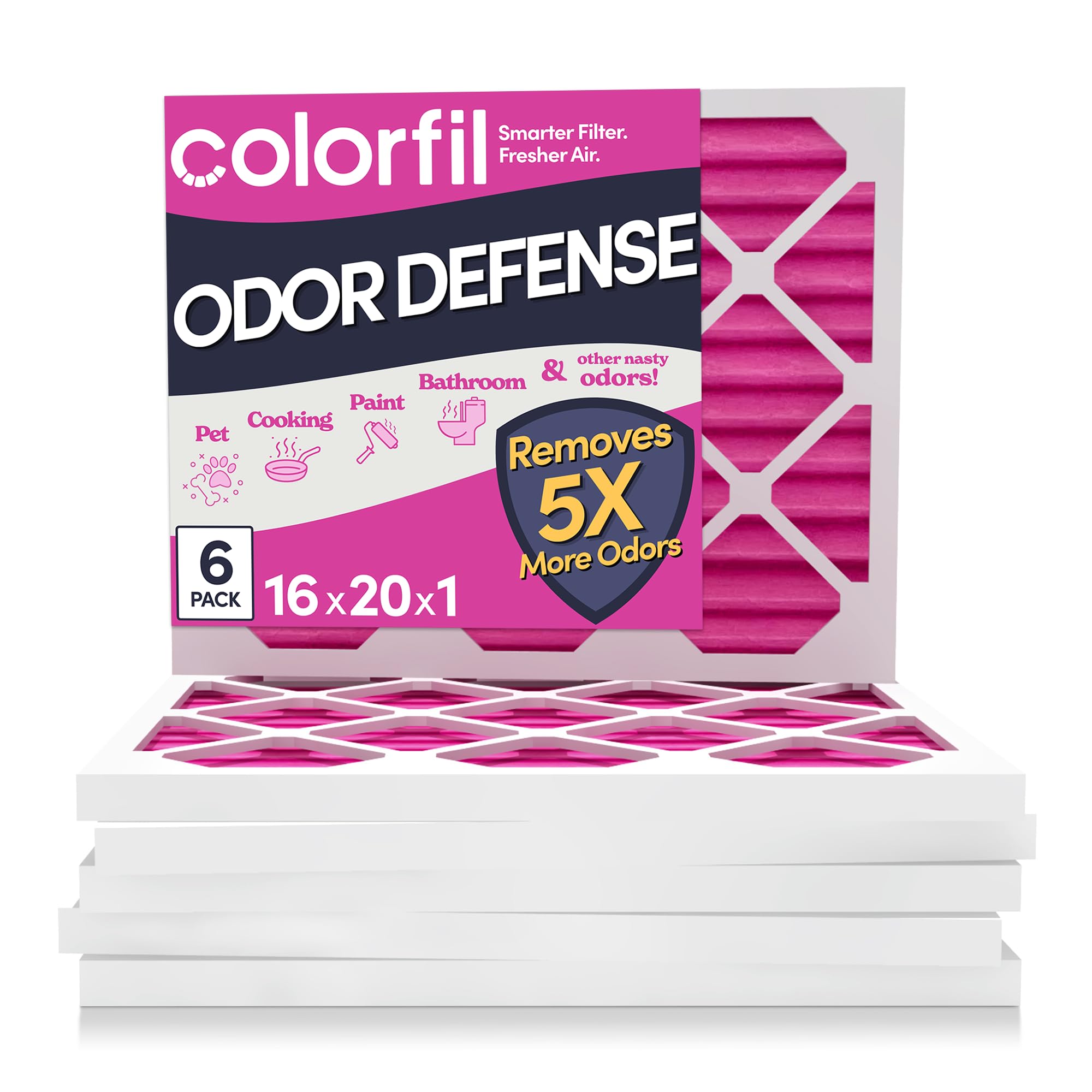 Colorfil 16x20x1 Air Filter 6-Pack