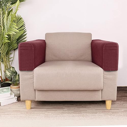 Miniatura 11 de Protectores universales para reposabrazos de silla, funda elástica para reposabrazos de sofá, protector elástico para sofá reclinable, sofá biplaza