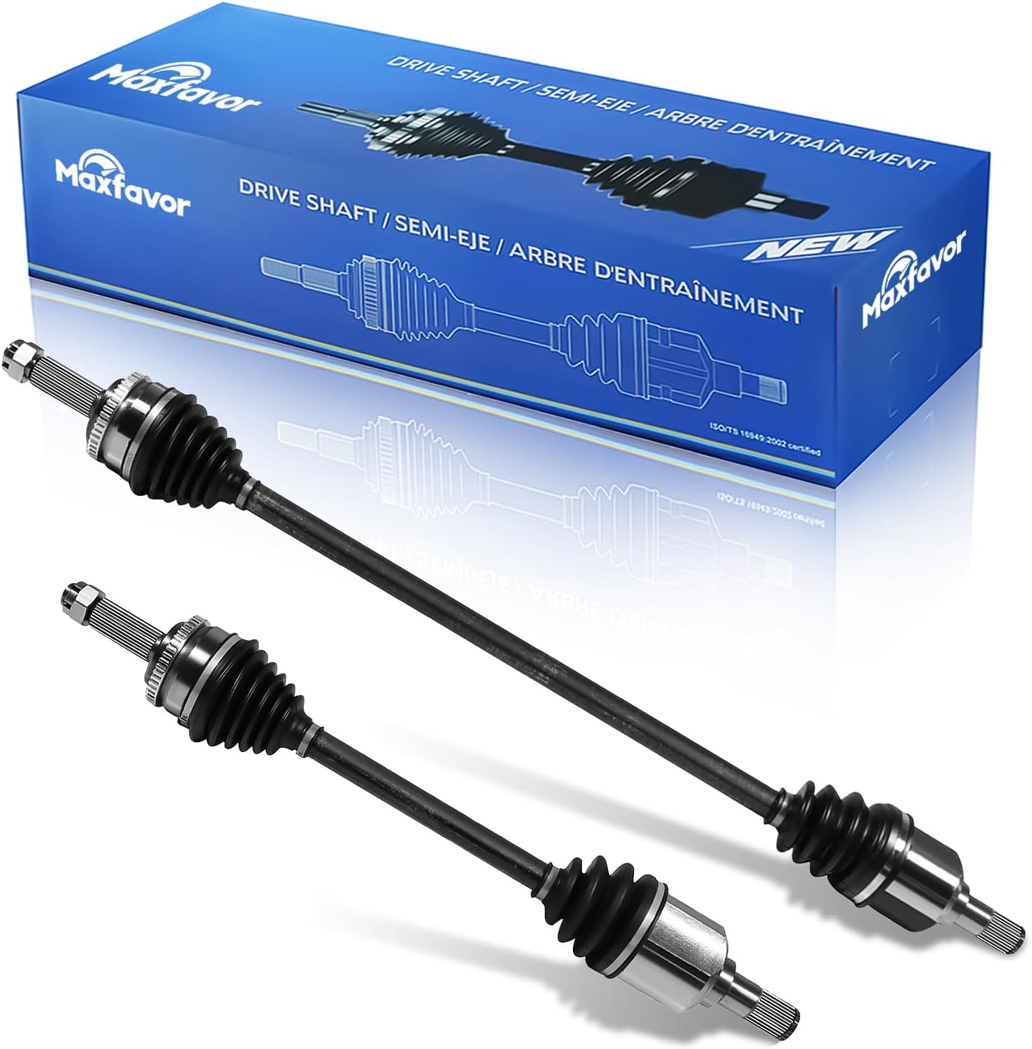 Maxfavor CV Axle Front FWD Fit for Hyundai Elantra 2007 2008 2009 2010 2011 2012 CV Axles Touring GLS GLS SE 2.0L 4Cyl Manual Trans, Driver Passenger Side Left Right A Pair CV Joint Shaft Assembly