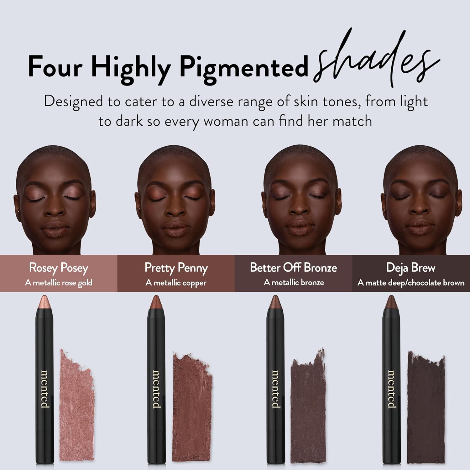 Mented Cosmetics Color Intense Eye Shadow Sticks, Cream Eyeshadow Stick Crayon, Easy-to-Apply Eye Shadow Pencils, Waterproof + Crease Proof Eyeshadow Stick Make Up, 0.05oz, Pretty Penny - Image 7