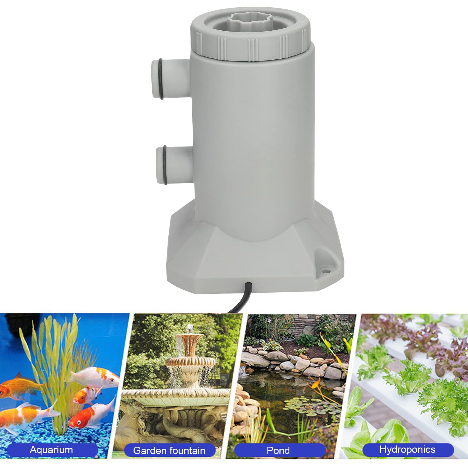 Bomba de Filtro de Cartucho de Piscina sobre el Suelo, Bomba de Filtro de Cartucho de 75 W, Agua Circulante, Elevación de 2,5 Metros, Resistente Al Agua, bajo Ruido, 2000 L/h