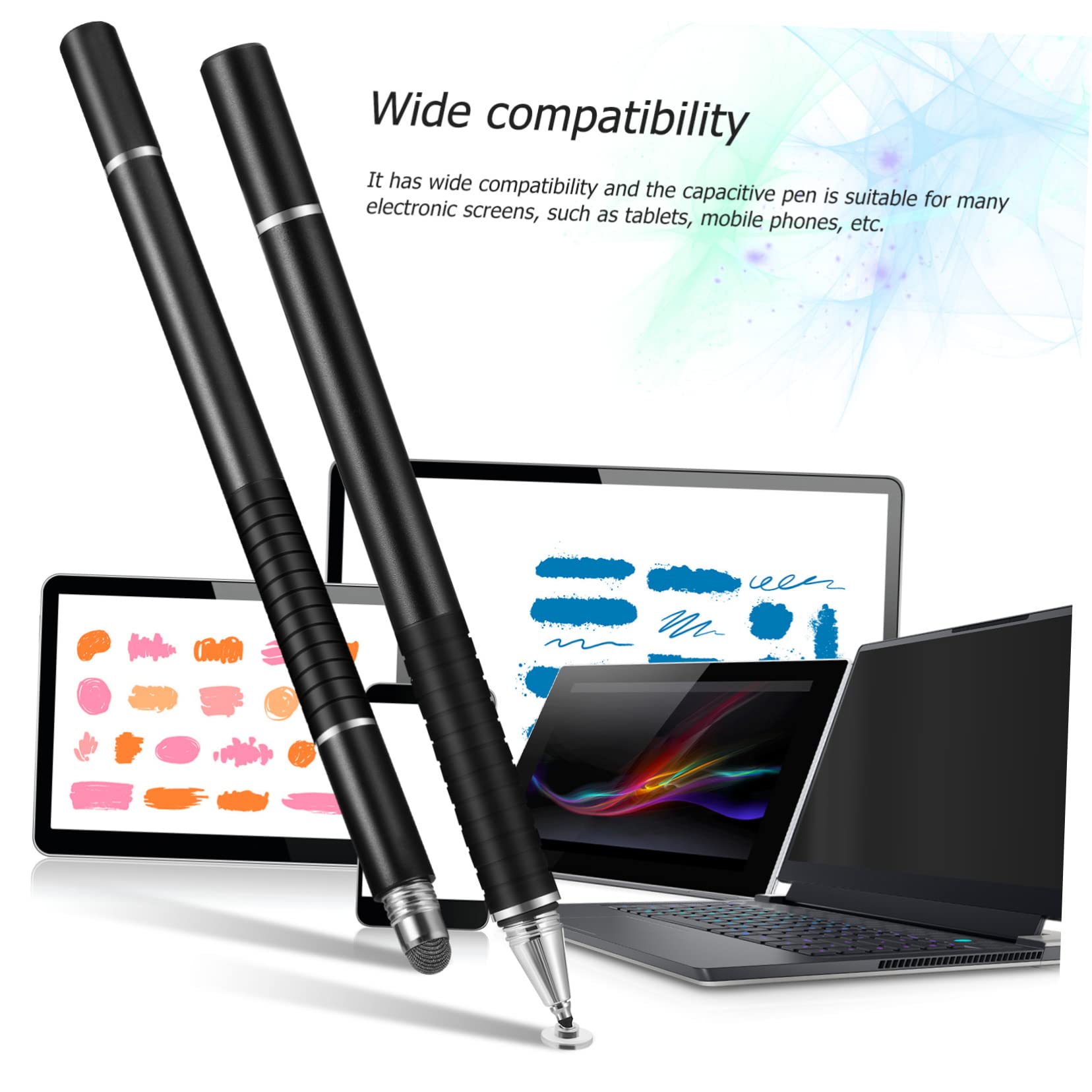 UKCOCO 6piezas Lápiz Capacitivo Delicado para Pantallas Táctiles Diseño Portátil y Ligero Herramienta De Escritura Electrónica Compatible Tablets y Móviles