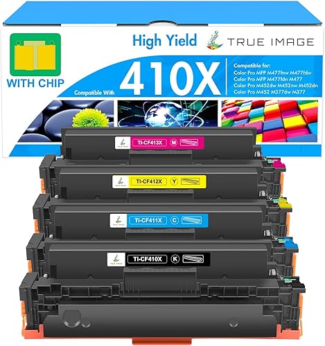 Cartuchos de tóner 410X paquete de 4 cartuchos compatibles M477fnw para HP 410X 410A Color LaserJet Pro MFP M477fdw M477fdn M477fnw M452dn M452nw
