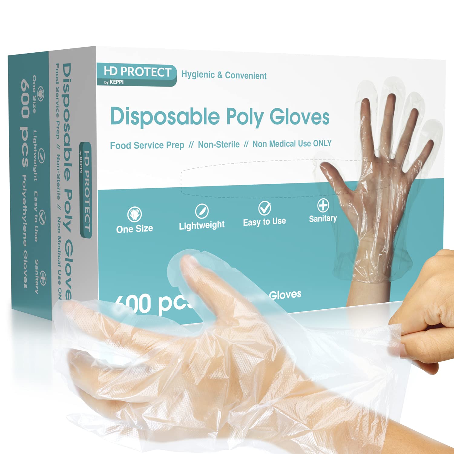 600 Pack Plastic Gloves - Best Value Cooking Gloves Disposable Food Safe. Bulk Food Safe Gloves - Transparent Food Grade Gloves & Gloves for Cooking. One Size Fits Most Guantes Desechables.