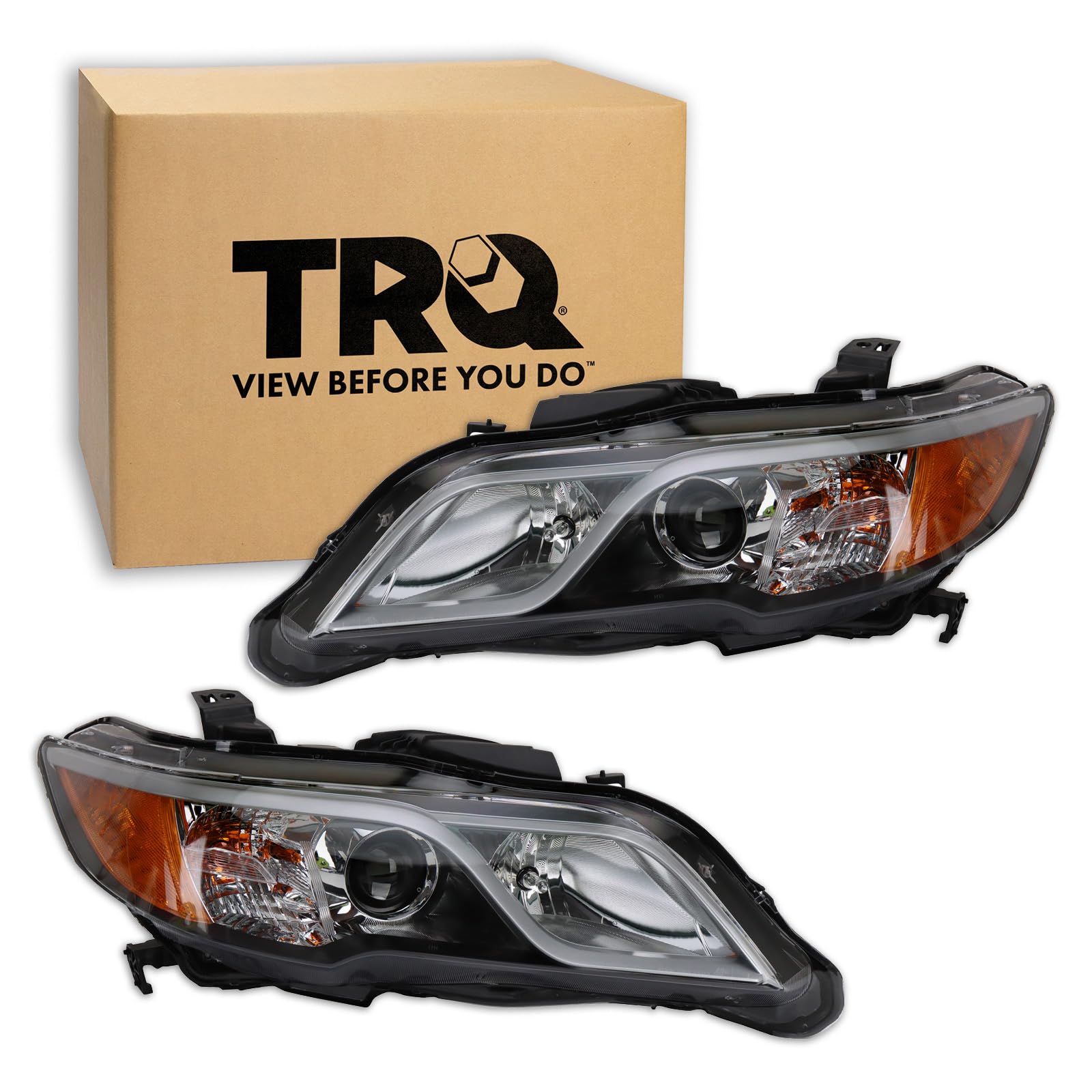 TRQHeadlight Assembly Set Headlights Driver & Passenger Side Compatible with 2013-2015 Acura RDX AC2502123 AC2503123