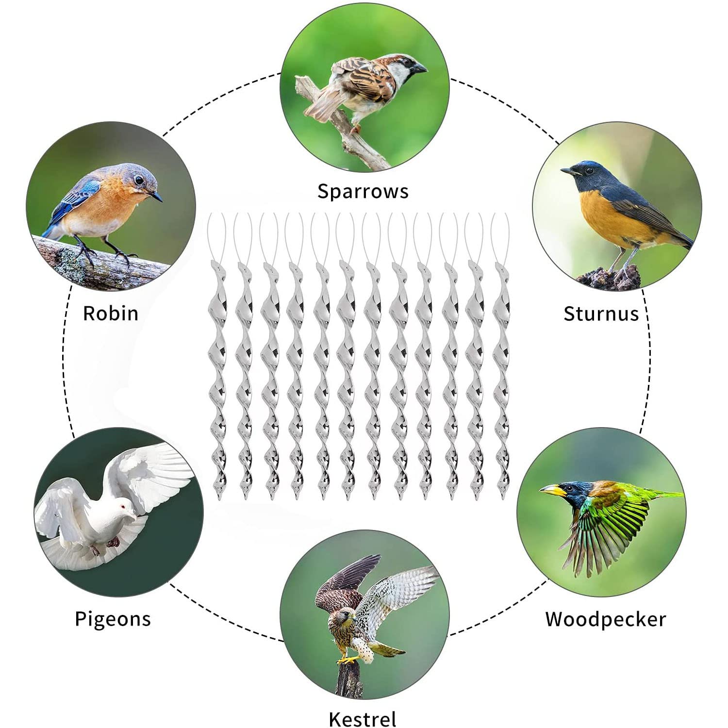 Xionghonglong Répulsif Oiseaux,Réfléchissantes Répulsives,Répulsif