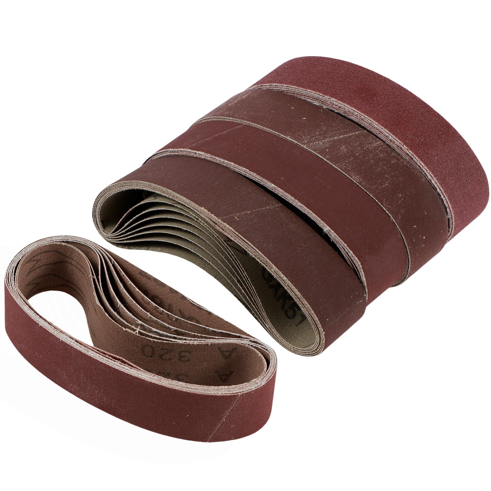 1 x 12 Inch Sanding Belts, 7 Each of 120/320/600/800/1000 Grits, Aluminum Oxide Belt Sander Sanding Belt Assortment for Air File Belt Sander,