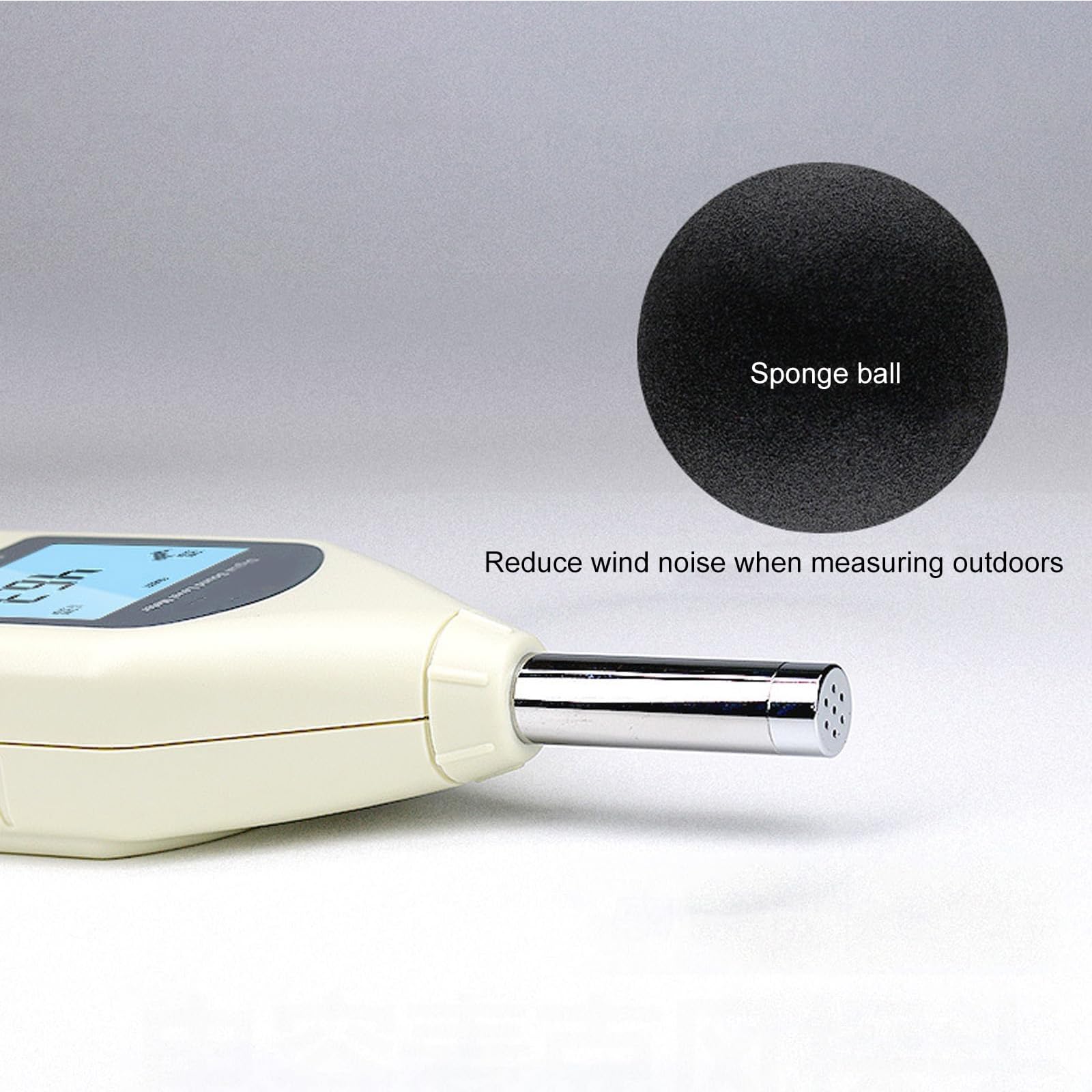 Medidor De Decibelios, Sonómetro Profesional con Pantalla Retroiluminada, Compatible con USB, Medidor De SPL De 30 a 130 DB, Medidor De Ruido con 4700 Memorias