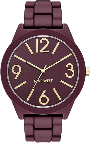 Miniatura 5 de Nine West Reloj pulsera de goma blanco mate NW1678WTWT para mujer blancodorado