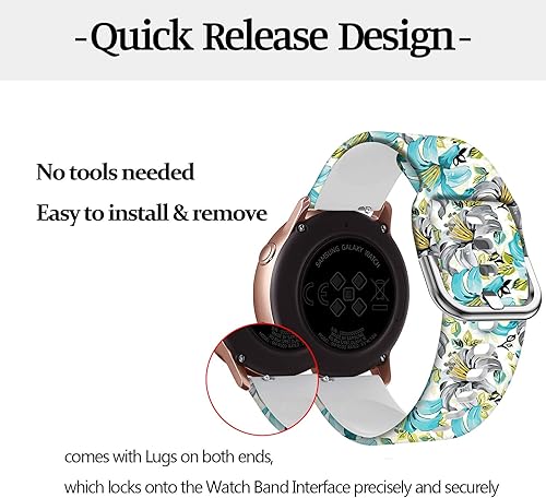 Miniatura 4 de Correa de silicona universal de repuesto para reloj, 2532 pulgadas, correas suaves compatibles con reloj GizmoSamsung Galaxy Watch