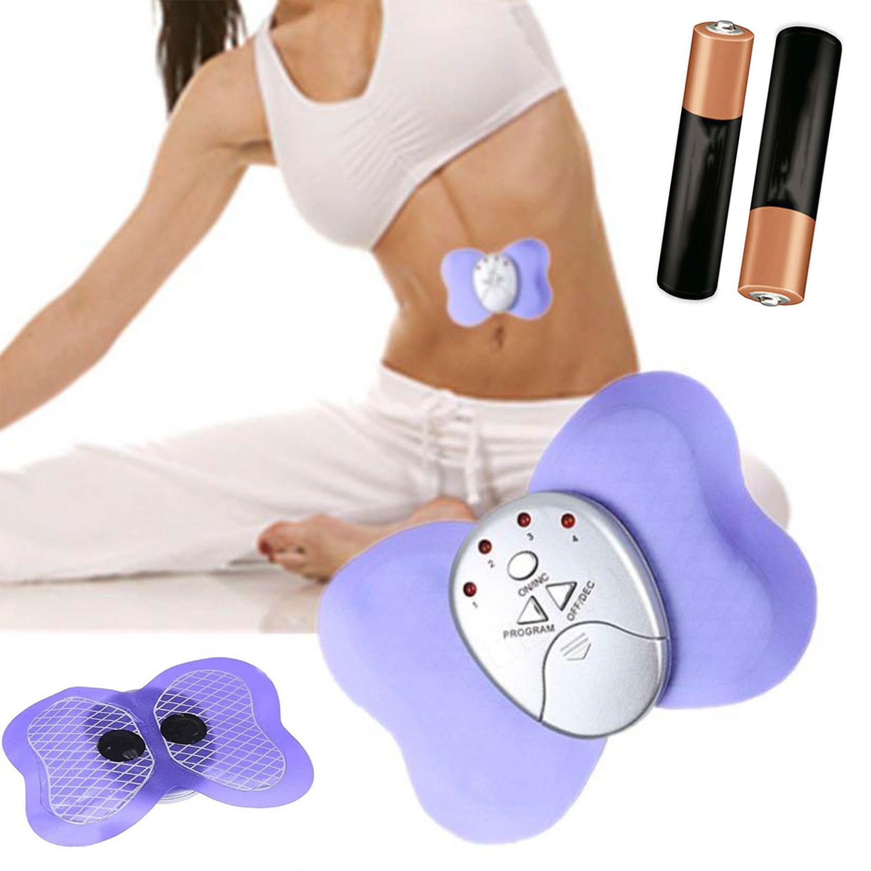 butterfly vibrating body massager DRIXTY Wireless Vibrating Mini Body Massager 8 Mode & 19 Strength Levels of  Pain Relief, Portable and Rechargeable Butterfly Massager for Neck, Back, main image 1