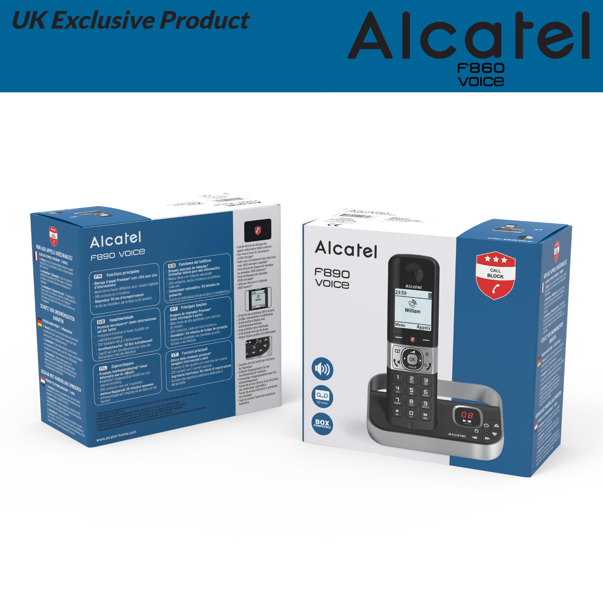 F860 Voice UK Black - - Alcatel