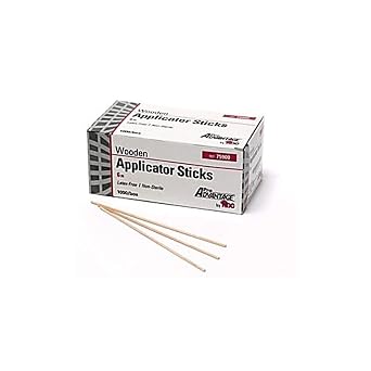 Pro Advantage SOL 76800 Cotton-Tipped Applicator, Sterile, Wooden Shaft, 6" x 1/12" Pack of 2000