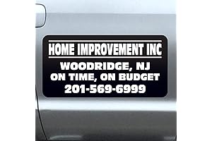 Vehicle Magnets Sign with Custom Lettering 12" X 24" - Landscape