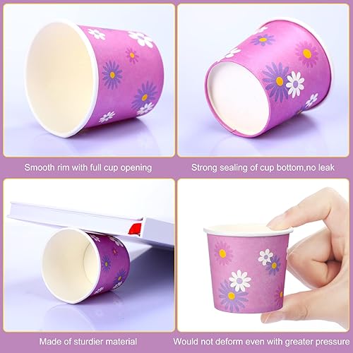 Miniatura 3 de Nuenen Paquete de 500 tazas de papel desechables de 3 onzas para enjuague bucal pequeñas, mini tazas de café expreso para bebidas calientes o frías,