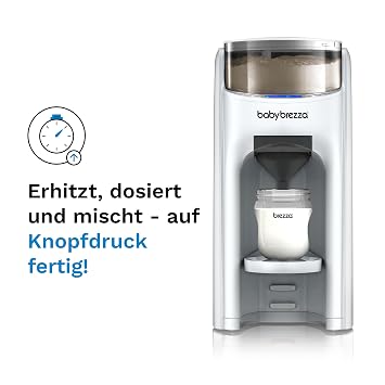 Baby Brezza Formula Pro Advanced - Automatic Bottle Maker - Mixes Milk Powder & Water Perfectly at the Touch of a Button - 3 Temperatures - For All Bottles & Powders - BPA Free - White