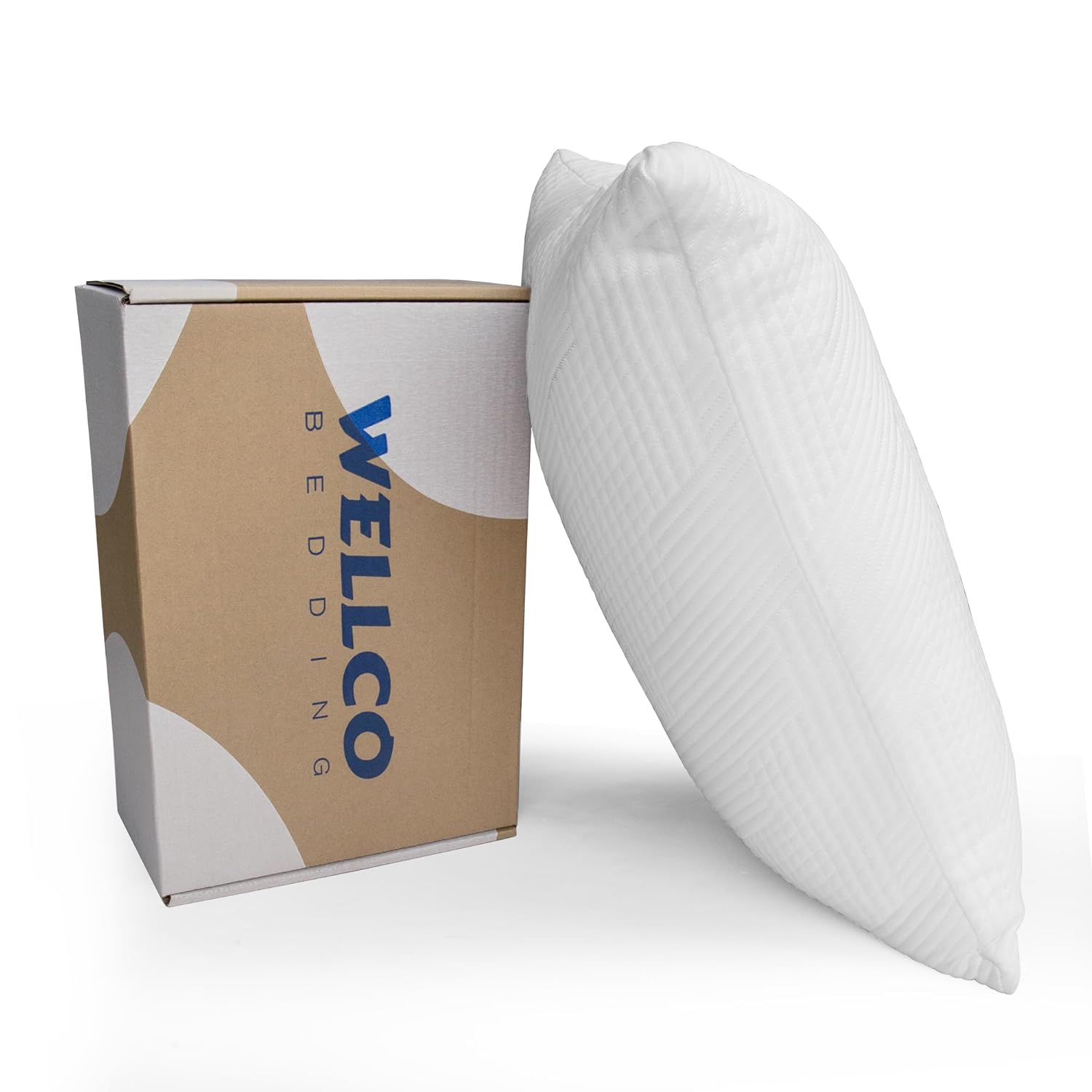 WELLCO Extra Firm Pillow Standard Size 26 x 18 inch Bed Pillow with Adjustable Insert and 1 Cooling