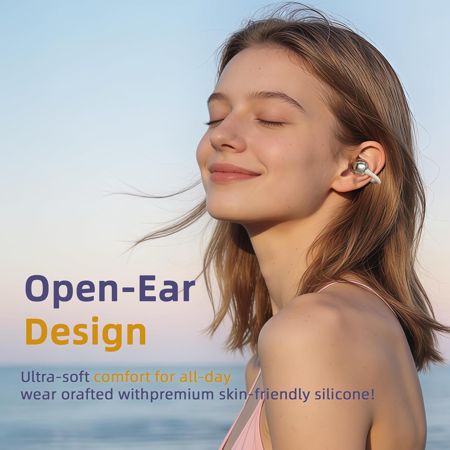 Wireless Earbuds,Bluetooth Headphones with LED Power Display,50H Playtime,Water-Resistant, Built in Mics Ear Buds,Bluetooth 6.0,Stress Relief Design Earphones.