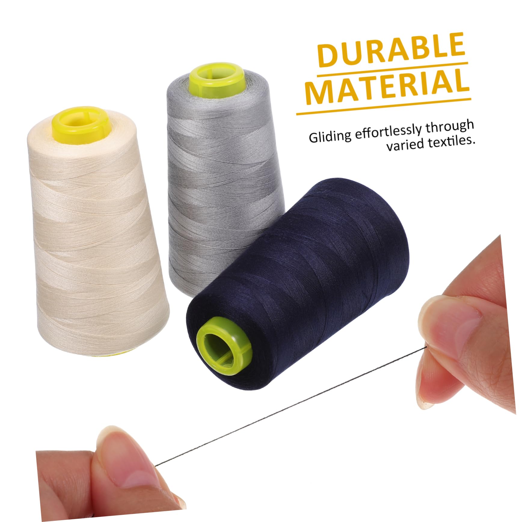 Gadpiparty 3 Series Hilo De Poliéster Hilo De Coser Claro Para Cono Puntada Tela Bobinas De Hilo De Coser Negro Costura Hilos De Coser Hilo De Máquina De Bordar 6 Piezas*3
